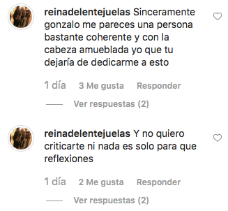 la neboda de Letícia critica Gonzalo Caballero Instagram la neboda de Letícia critica Gonzalo Caballero Instagram