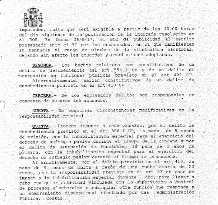 La petició de la Fiscalia