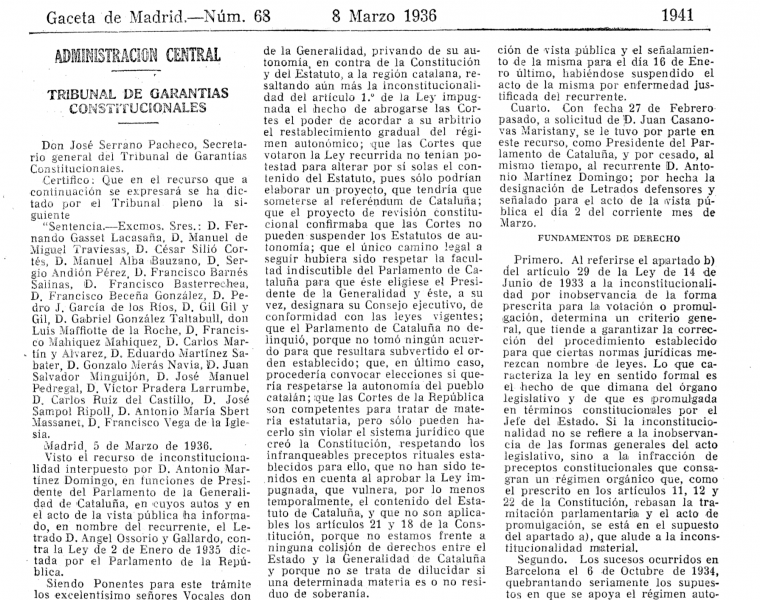 La sentència de suspensió