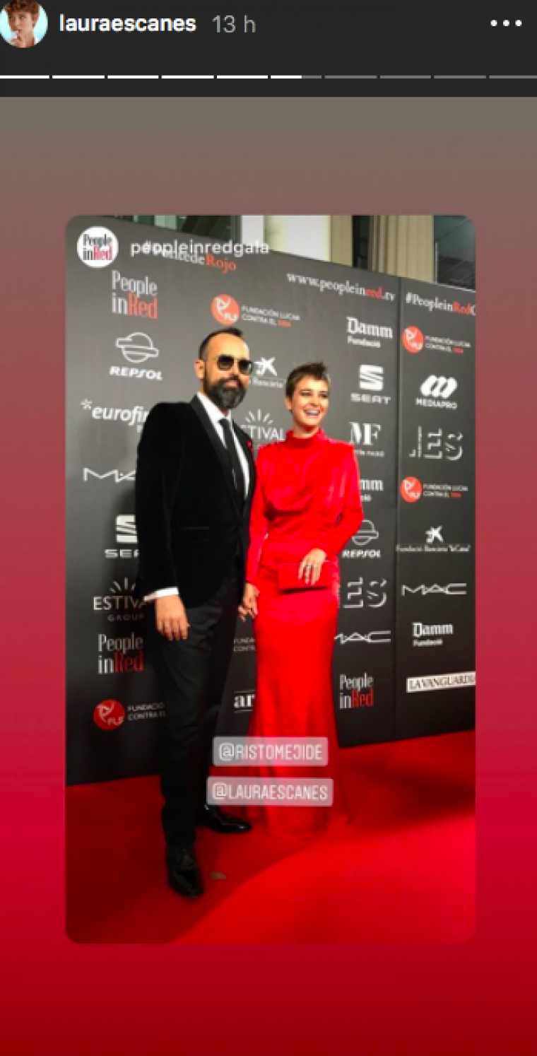 Laura Escanes i Risto a la gala 'People in red'