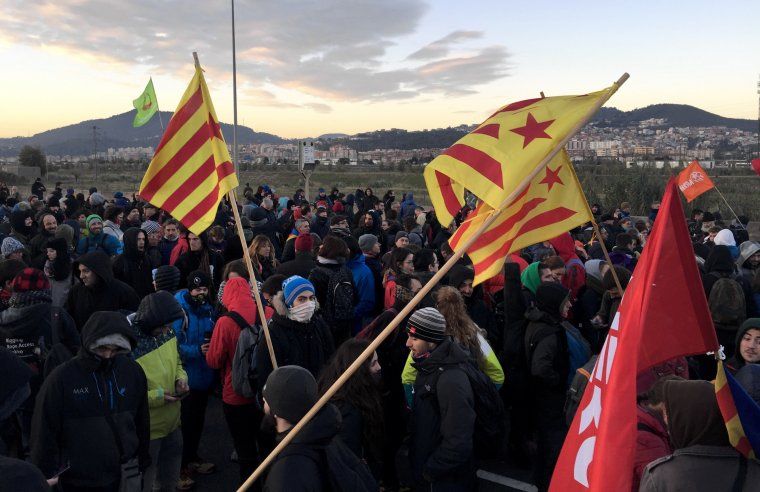Manifestants a Molins de Rei