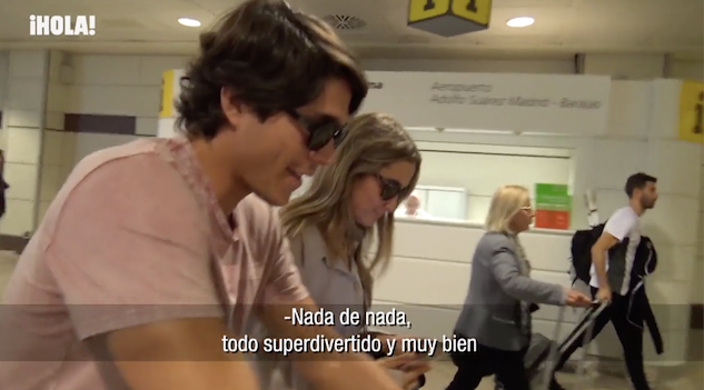 María Pombo i Pablo Castellano arriben a Madrid  revista '¡Hola!'