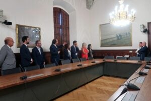 Una obra d'Eliseu Meifrén en una sala del Parlament de Catalunya (P.C