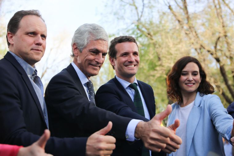 Pío García-Escudero, Adolfo Suárez, Pablo Casado i Isabel Díaz Ayuso