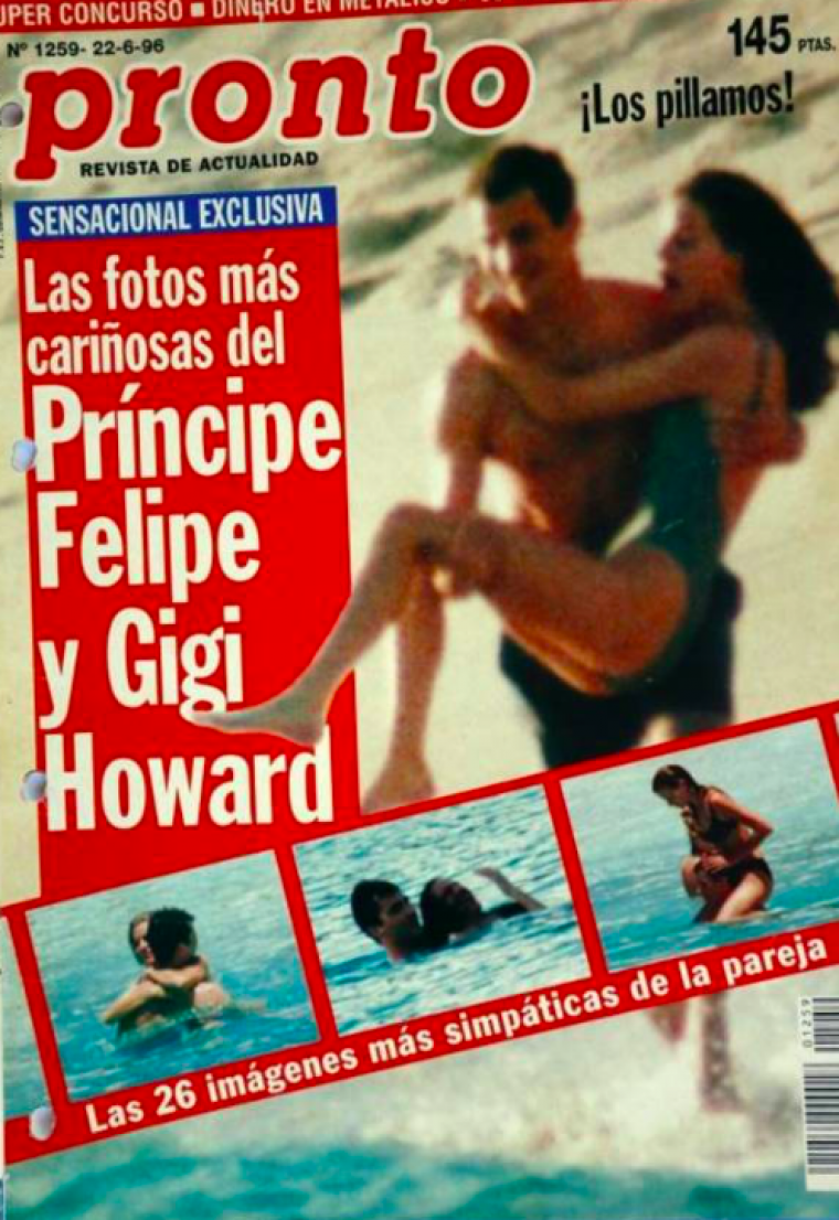 Portada de la revista 'Pronto' amb fotos del rei Felip i Gigi Howard
