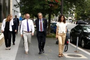 Imatge de Torra amb Costa en el viatge que el president va fer a Washi