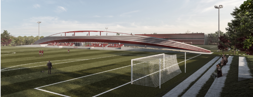 Simulació de la nova ciutat esportiva de la Fundació Damm, que preveu inaugurar l’any 2023 | Damm