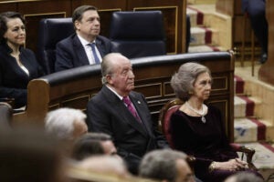 Els reis emèrits Joan Carles i Sofia al Congrés, durant l'acte dels 40 anys de la Constitució | ACN