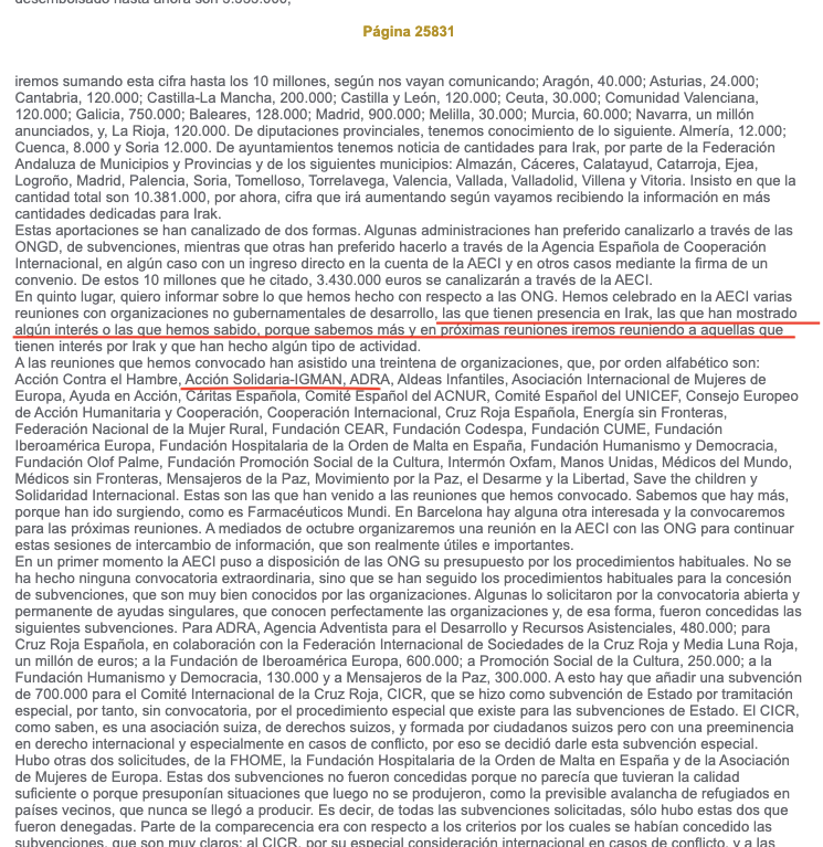llibre actes de la comissió d'Exteriors on consta la feina d'IGMAN a l'Afganistan