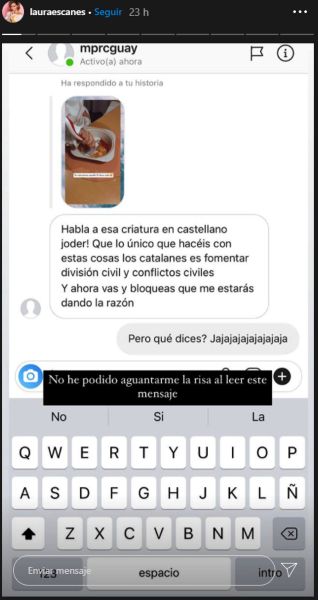 Laura Escanes rep un insult per parlar català a la filla Instagram Laura Escanes rep un insult per parlar català a la filla Instagram