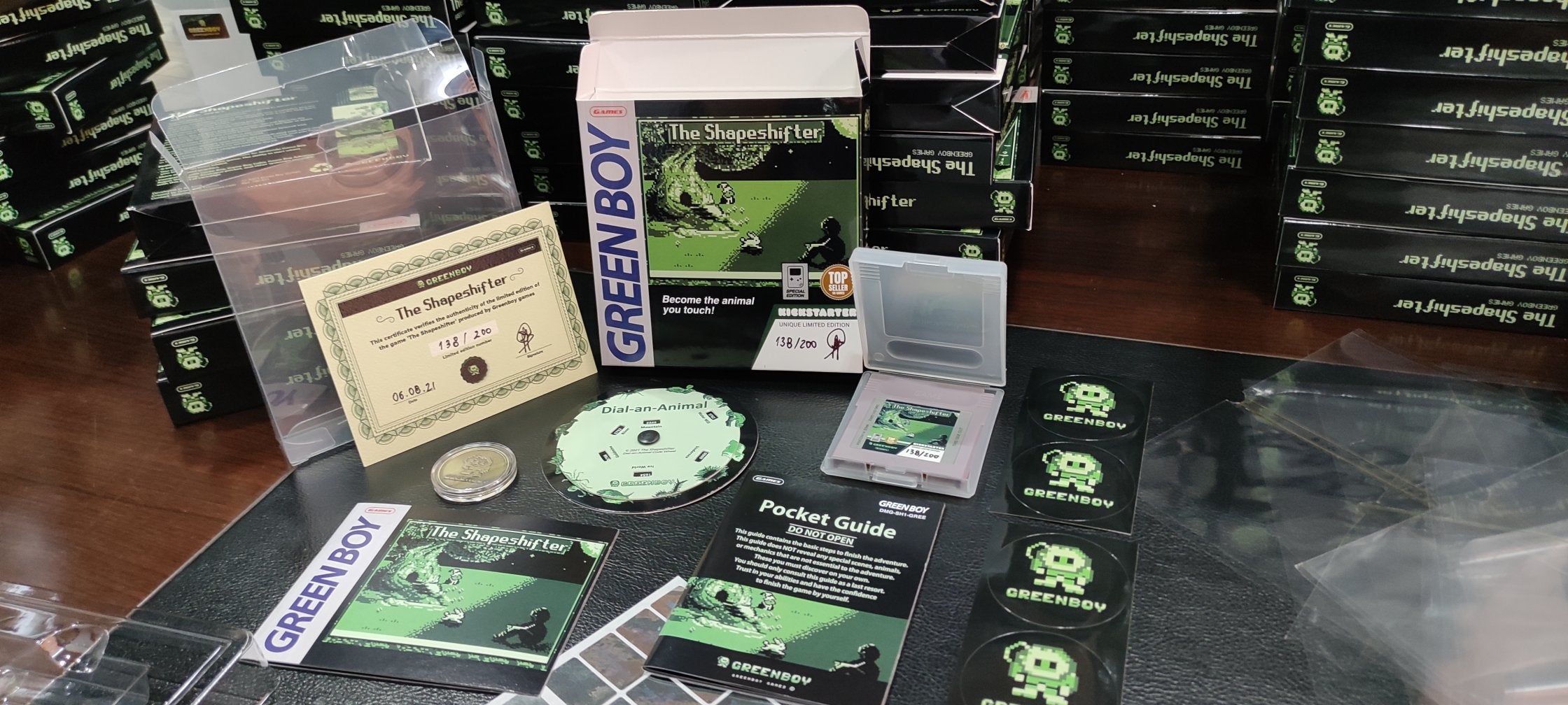 Imatge que Dana Puch va penjar al compte de Twitter de Green Boy Games, amb material d'un dels seus jocs, 'The Shapeshifter'