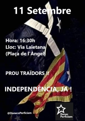 Cartell de la protesta de Donec Perficiam per a la Diada