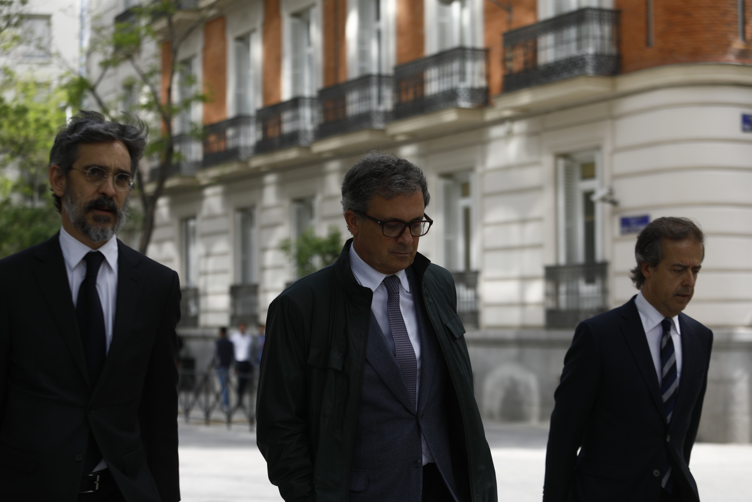 Jordi Pujol Ferrusola i els seus advocats Cristobal Martell i Albert Carrillo/EP