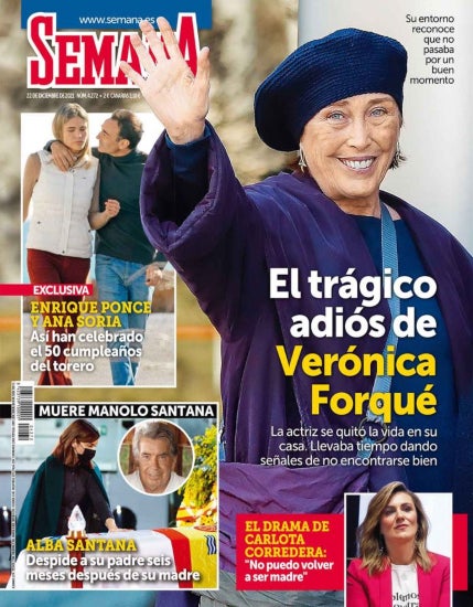 Verónica Forqué, a la portada de 'Semana'