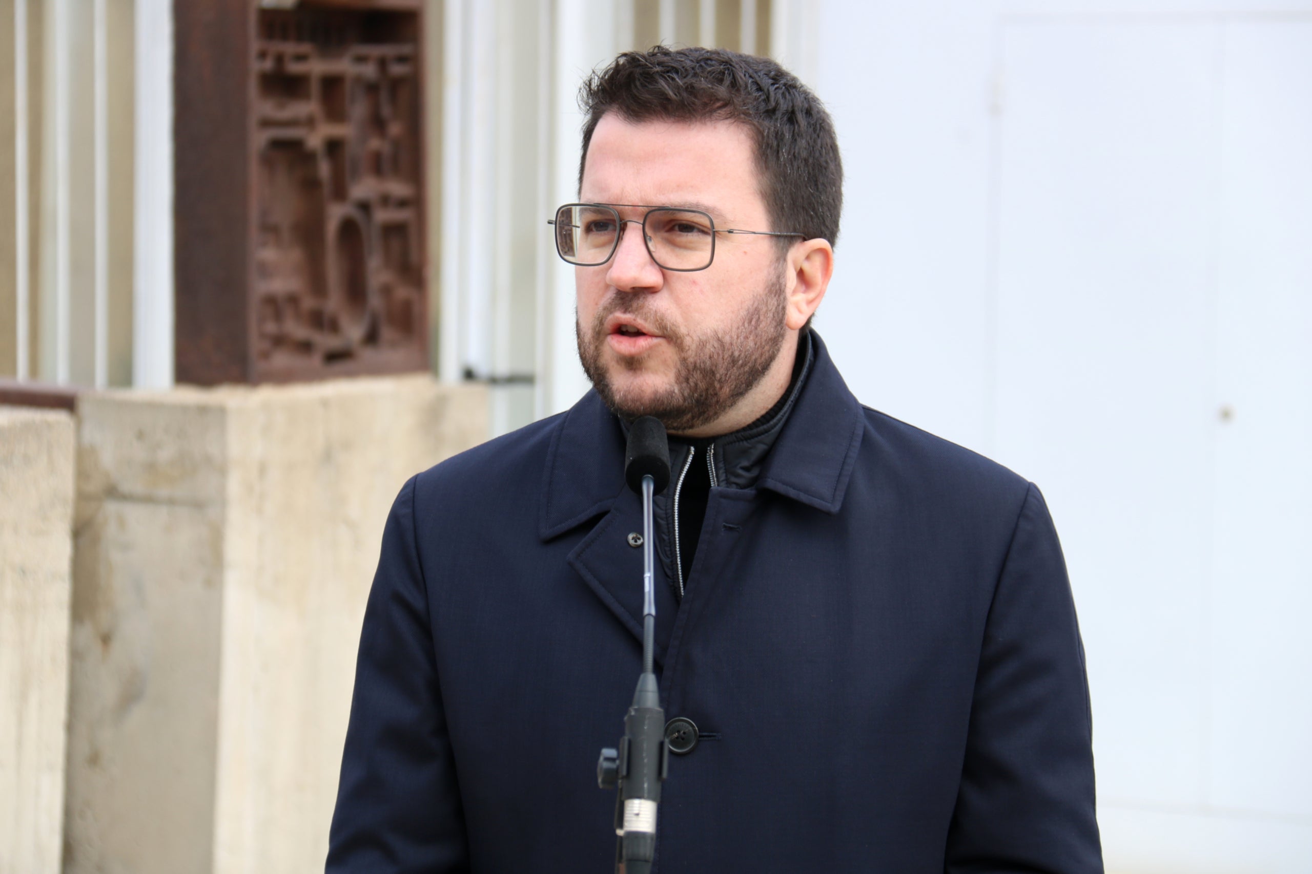 El president de la Generalitat, Pere Aragonès, a Vic / ACN