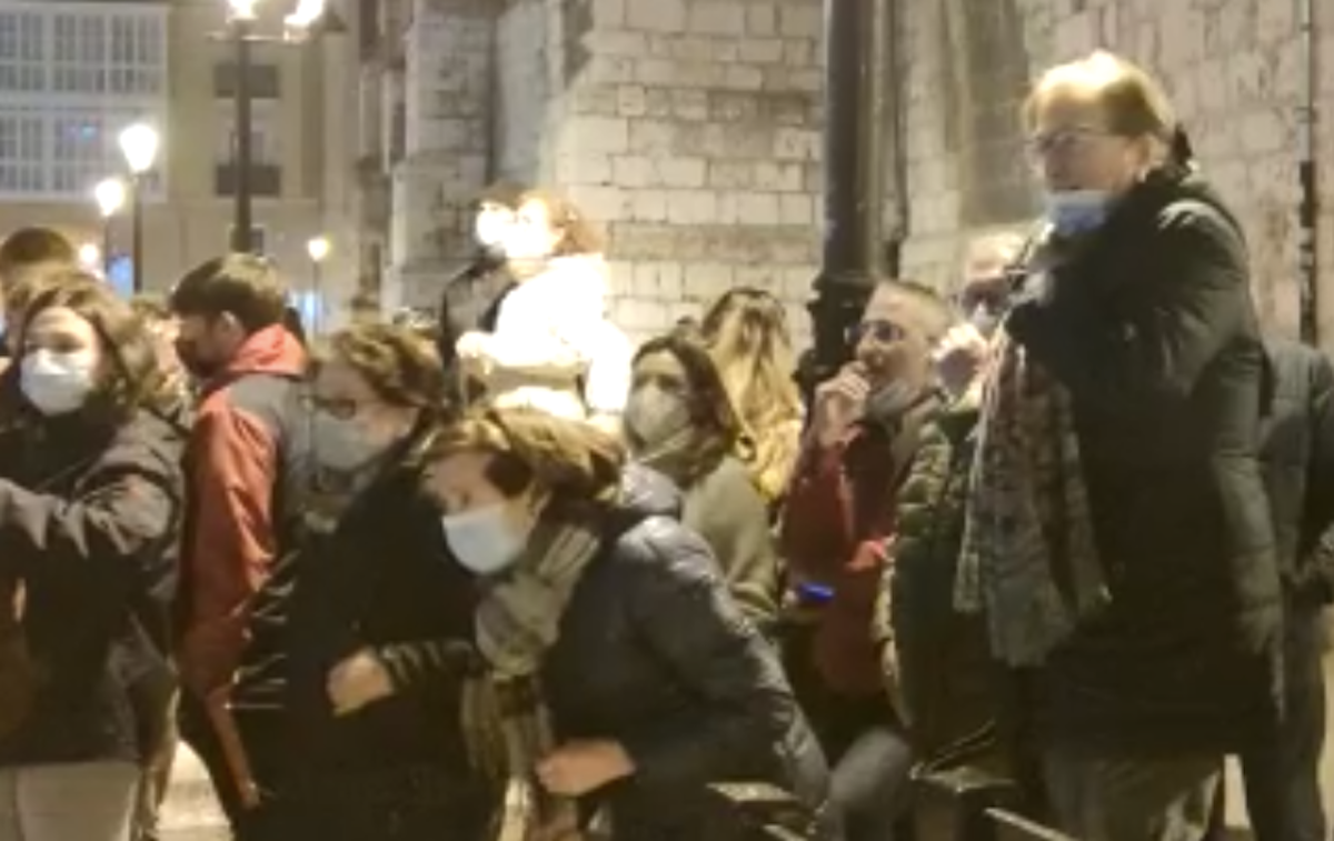 Protesta ultra contra Sánchez a Burgos 