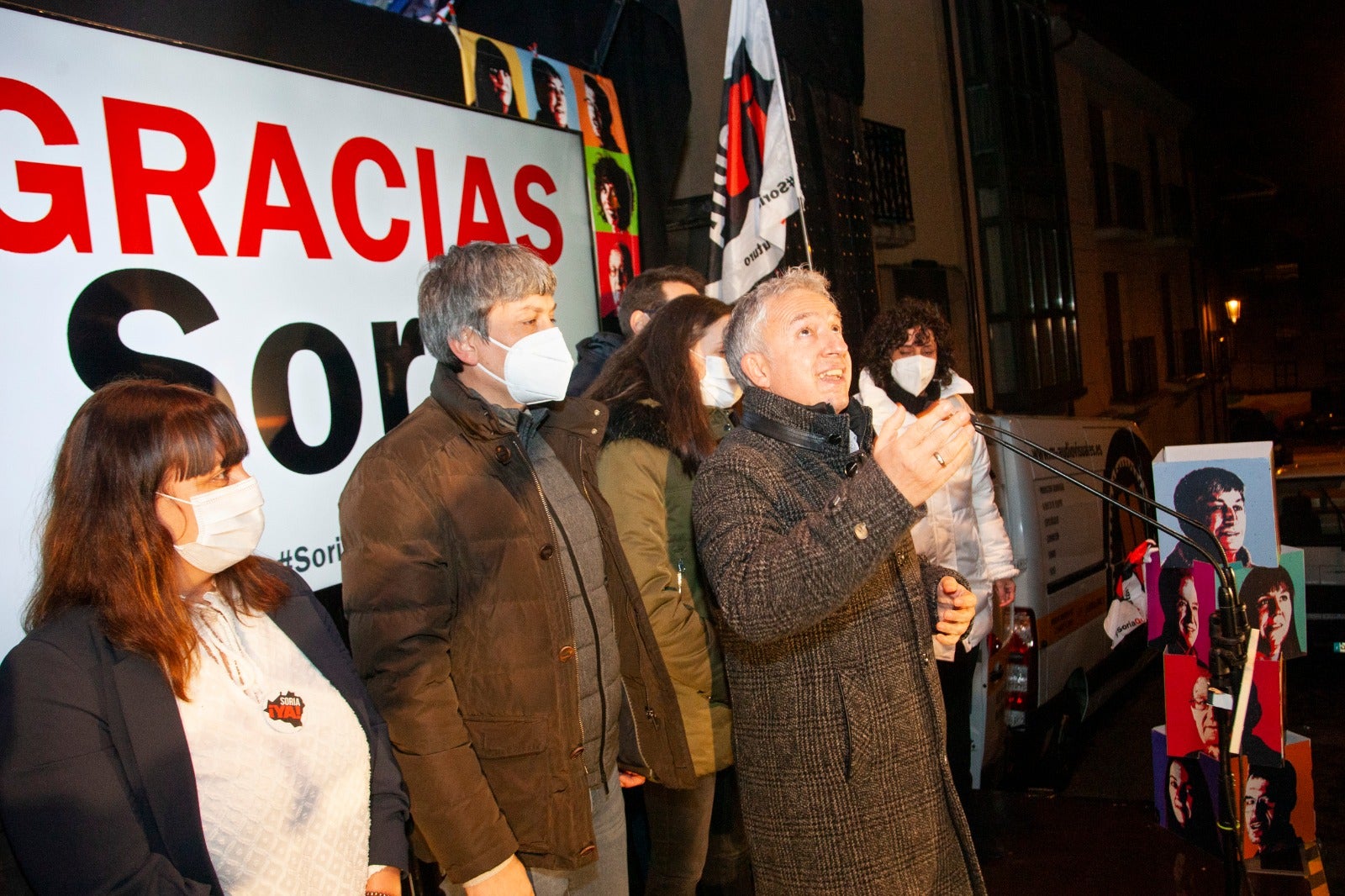 Soria ¡YA! celebrant els resultats la nit electoral / Soria ¡YA!