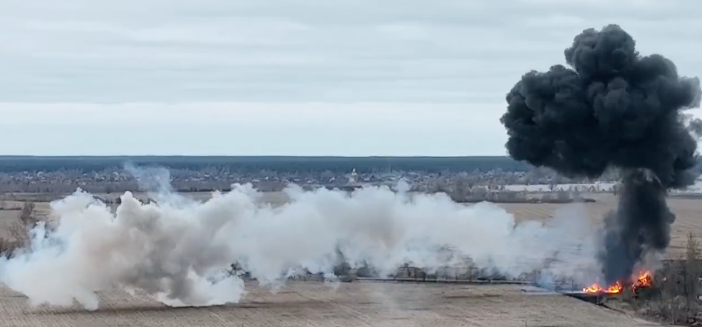 Un helicòpter rus abatut per un míssil / Twitter