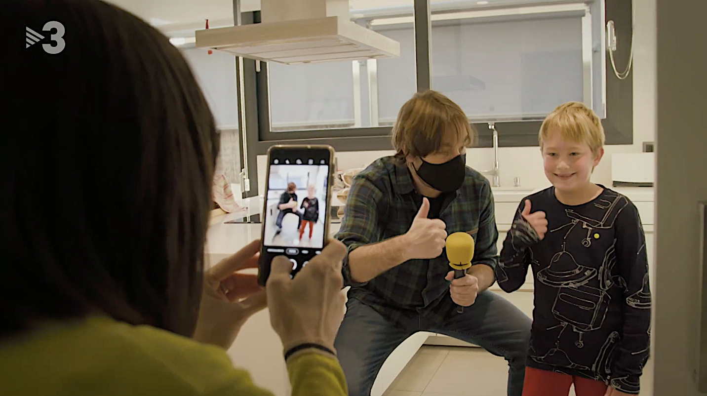 Quim Masferrer i el seu fan Miquel a 'El foraster' de Sant Martí Vell