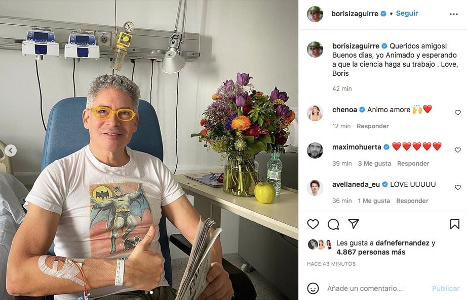 Boris Izaguirre, a l'hospital - Instagram