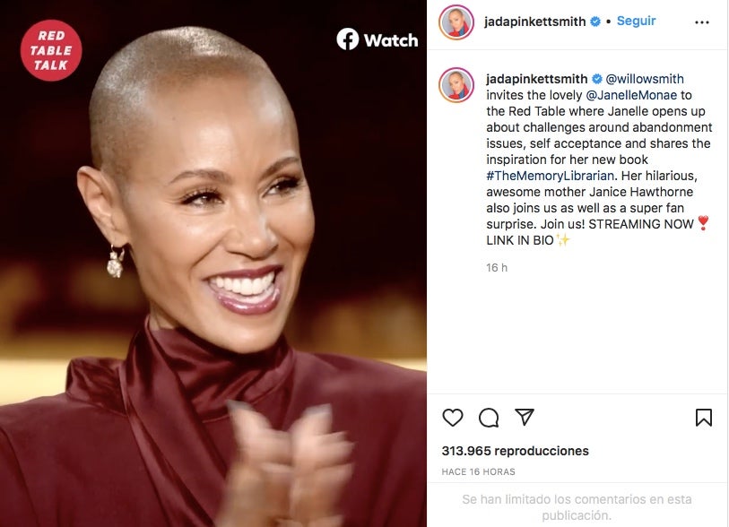 La dona de Will Smith torna a televisió després de la polèmica - Instagram