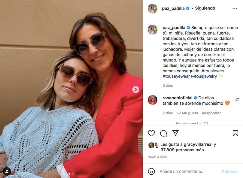 Paz Padilla dedica unes paraules maques a la filla - Instagram