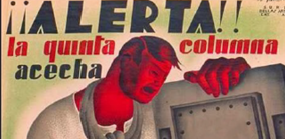 Un cartell sobre el perill de la quinta columna/MHC