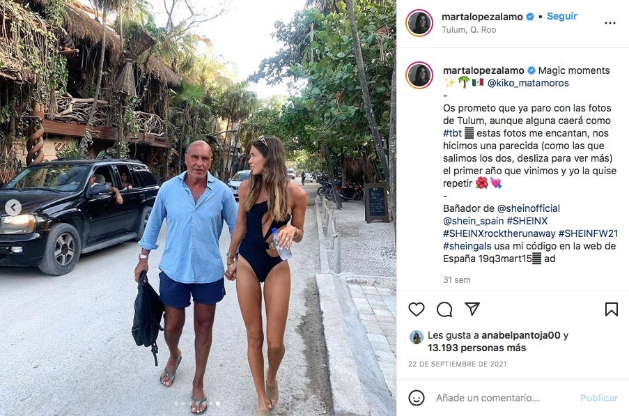Kiko Matamoros i Marta López Álamo, en un viatje a Mèxic - Instagram