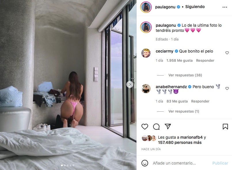 Paula Gonu posa el crit en el cel pels comentaris que ha rebut en aquesta foto - Instagram