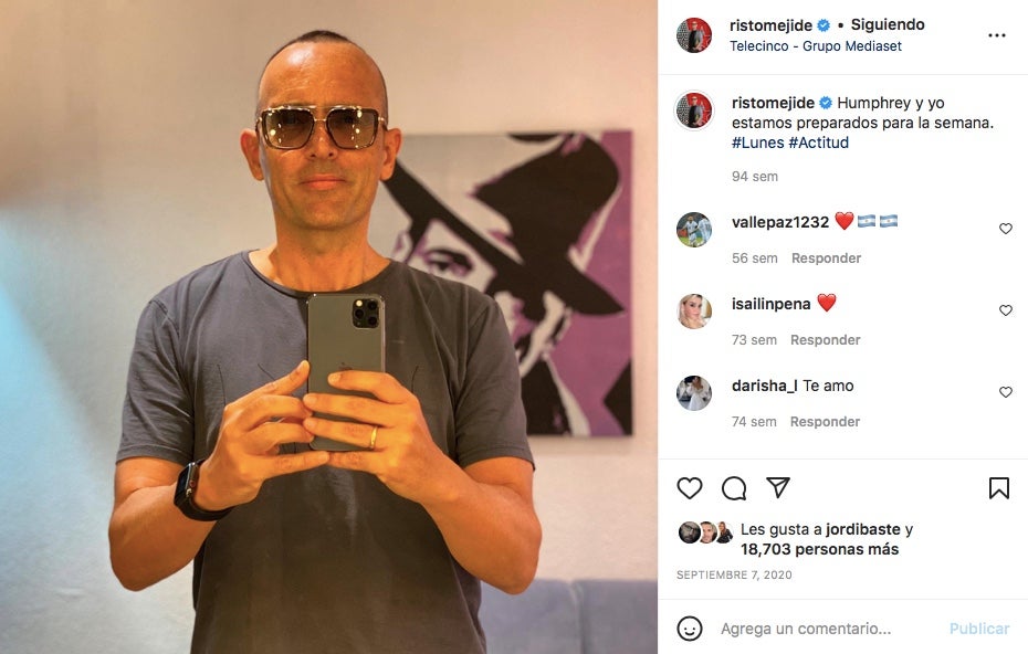 Risto Mejide no tenia tant de múscul fa dos anys - Instagram