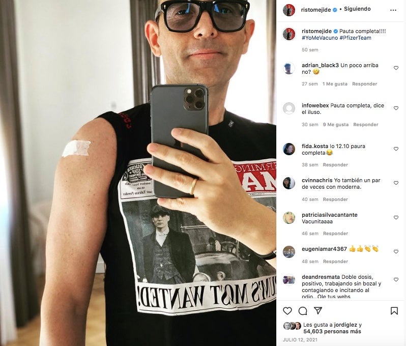 Risto Mejide no tenia tant de múscul l'any passat - Instagram