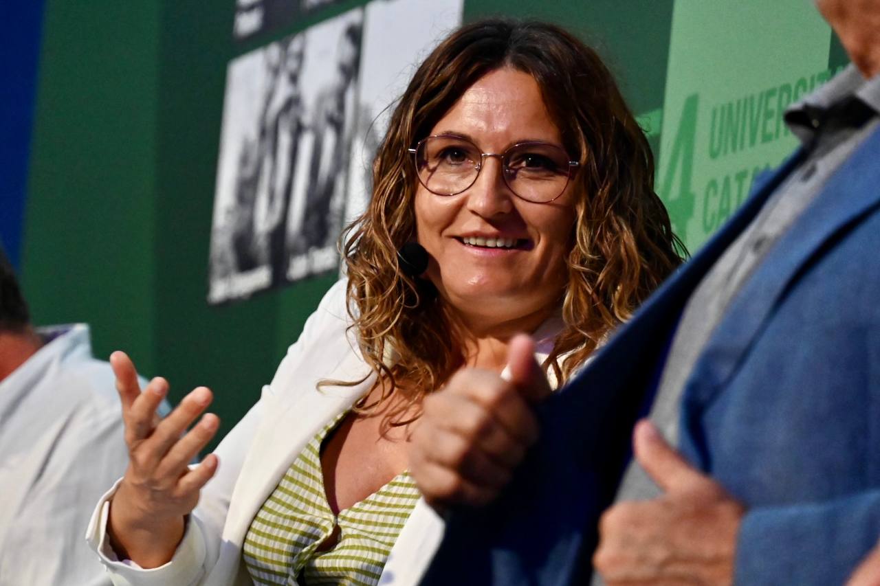 Laura Vilagrà, en un moment de la conferència/UCE