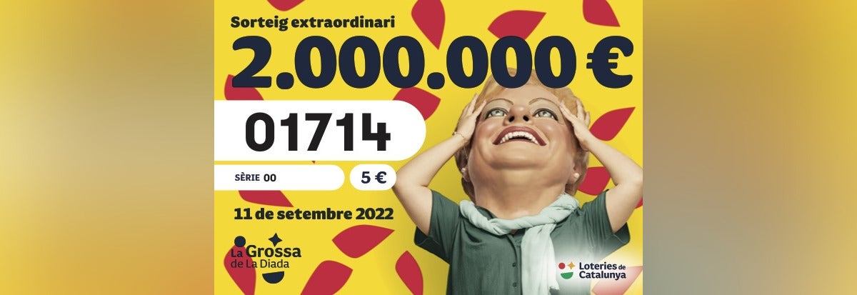Un bitllet de La Grossa de la Diada que sorteja El Món