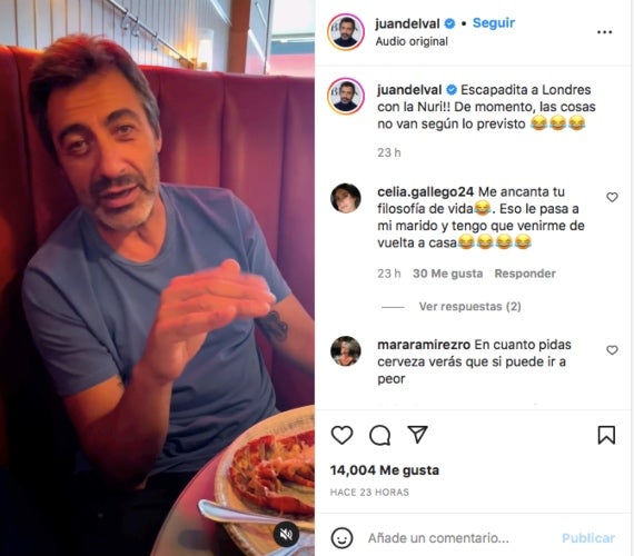 Juan del Val i Nuria Roca, de vacances a Londres - Instagram