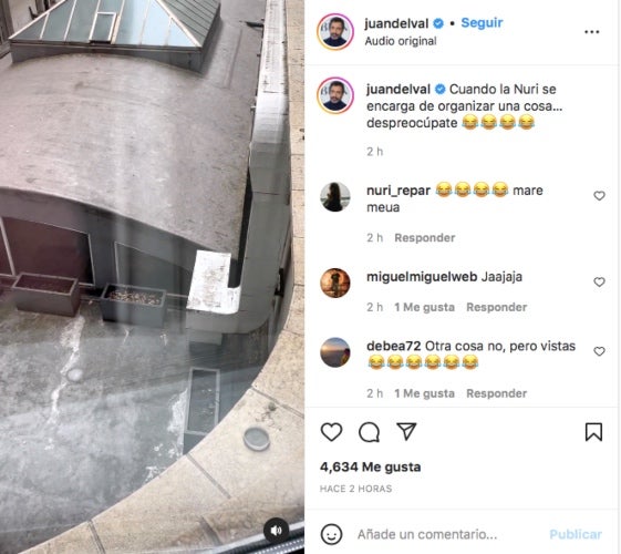 Juan del Val riu del gust de Nuria Roca - Instagram