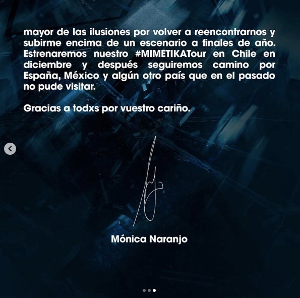 Mónica Naranjo explica què li passa | Instagram