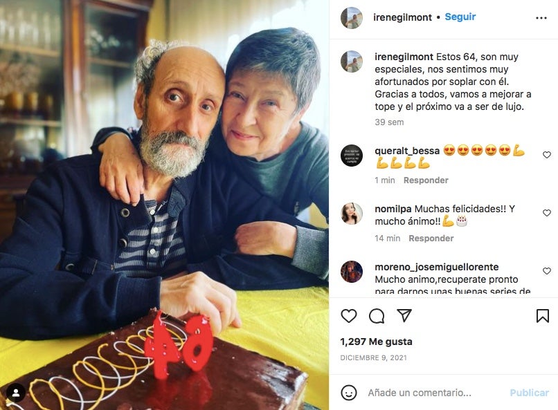 Així estava l'actor poc després de patir l'ictus - Instagram