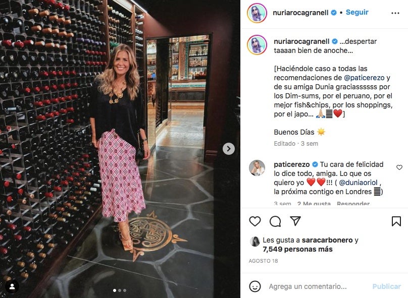 Nuria Roca també és 'influencer' - Instagram