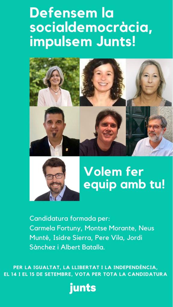 La llista de Jordi Sànchez per liderar el corrent socialdemòcrata de Junts