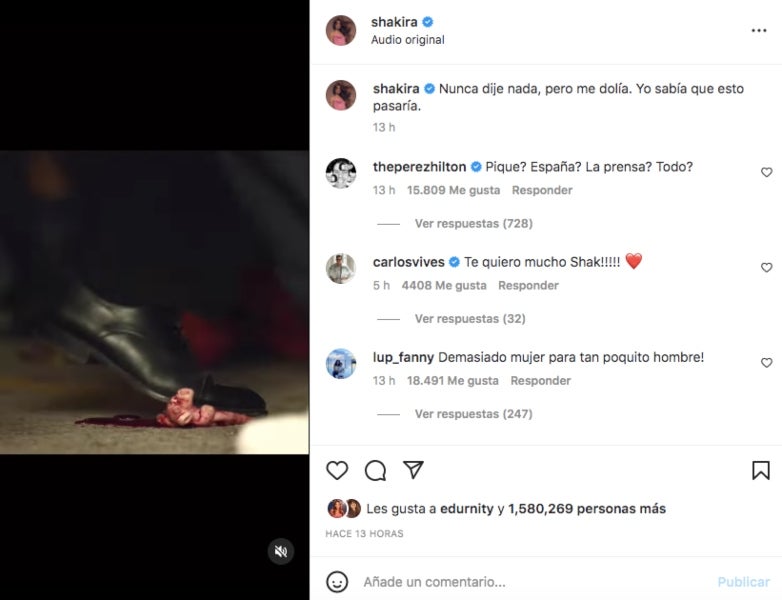 Els fans de Shakira esperen impaciens més detalls de la cançó - Instagram