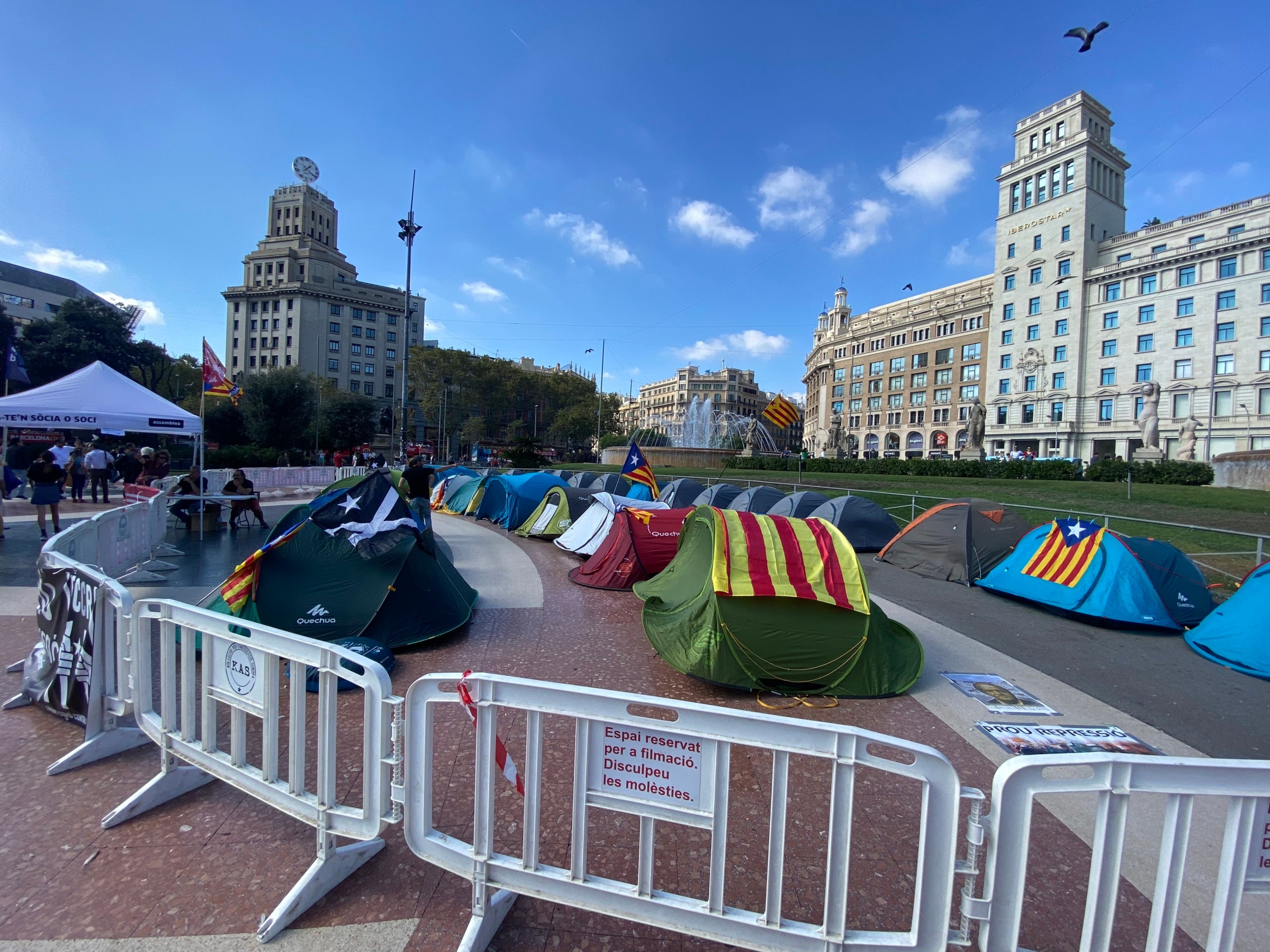 Acambada de l'ANC a plaça Catalunya / AR