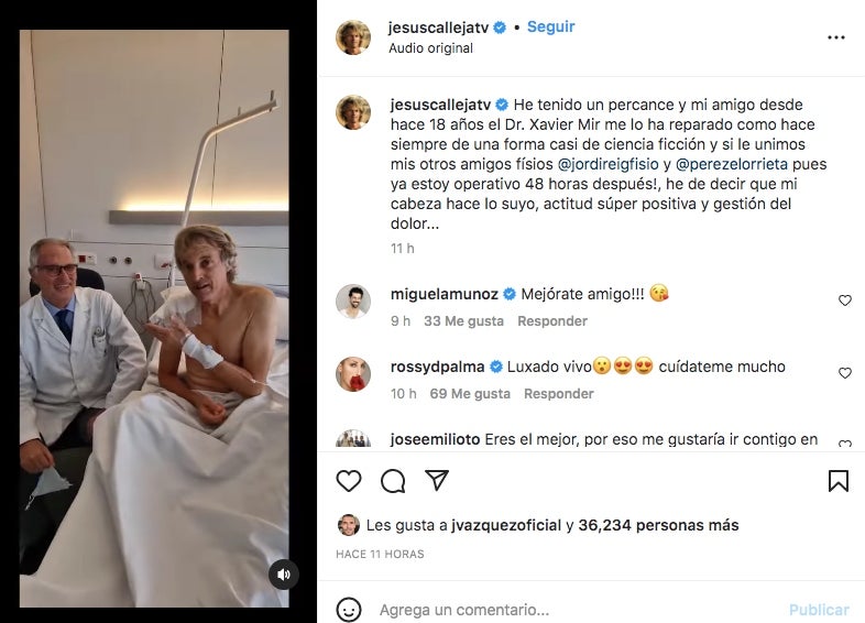 Jesús Calleja, operat per cinquena vegada - Instagram