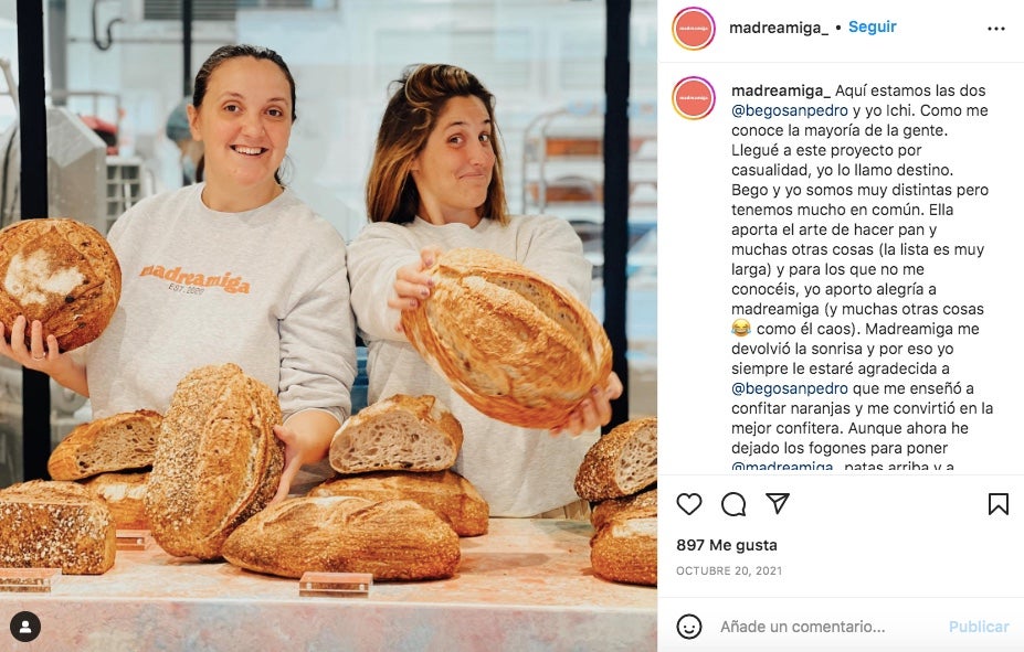 La filla d'Emilio Aragón, propietària d'un forn de pa - Instagram