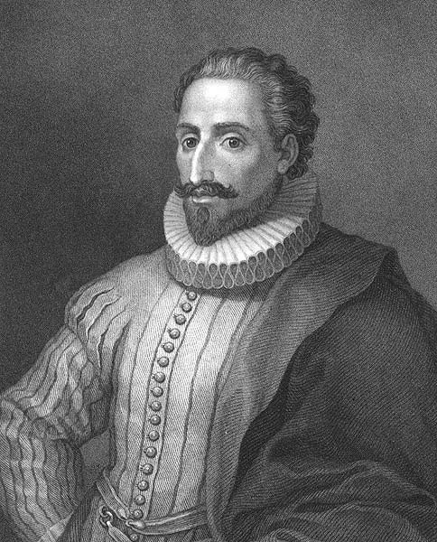 Miguel de Cervantes, en un retrat posterior - Wikimedia