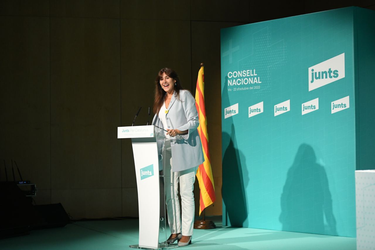 Laura Borràs, presidenta de Junts, durant el consell nacional / Cedida