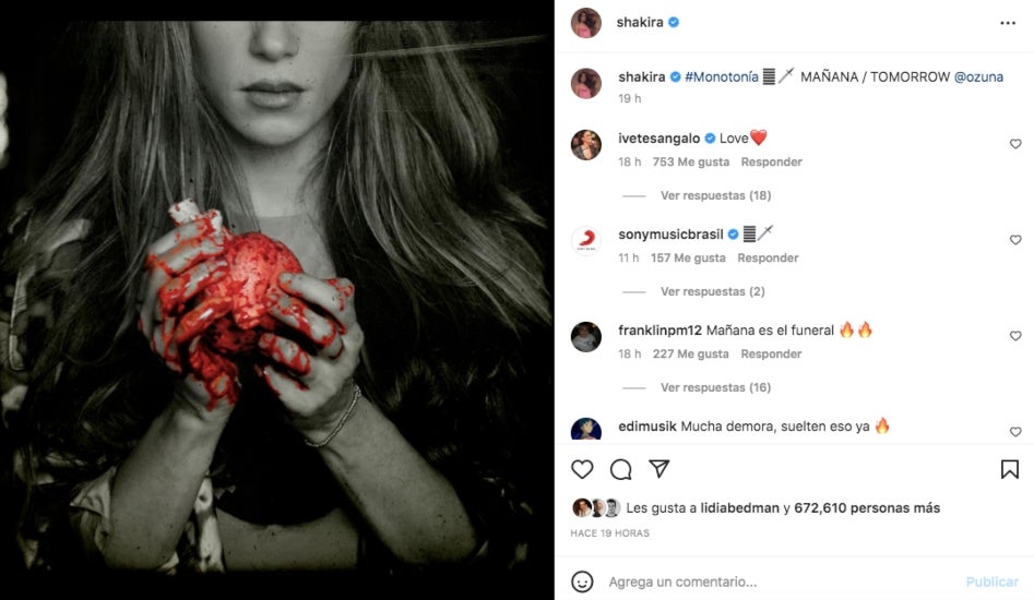 Shakira envia un missatge a Gerard Piqué en la nova cançó - Instagram