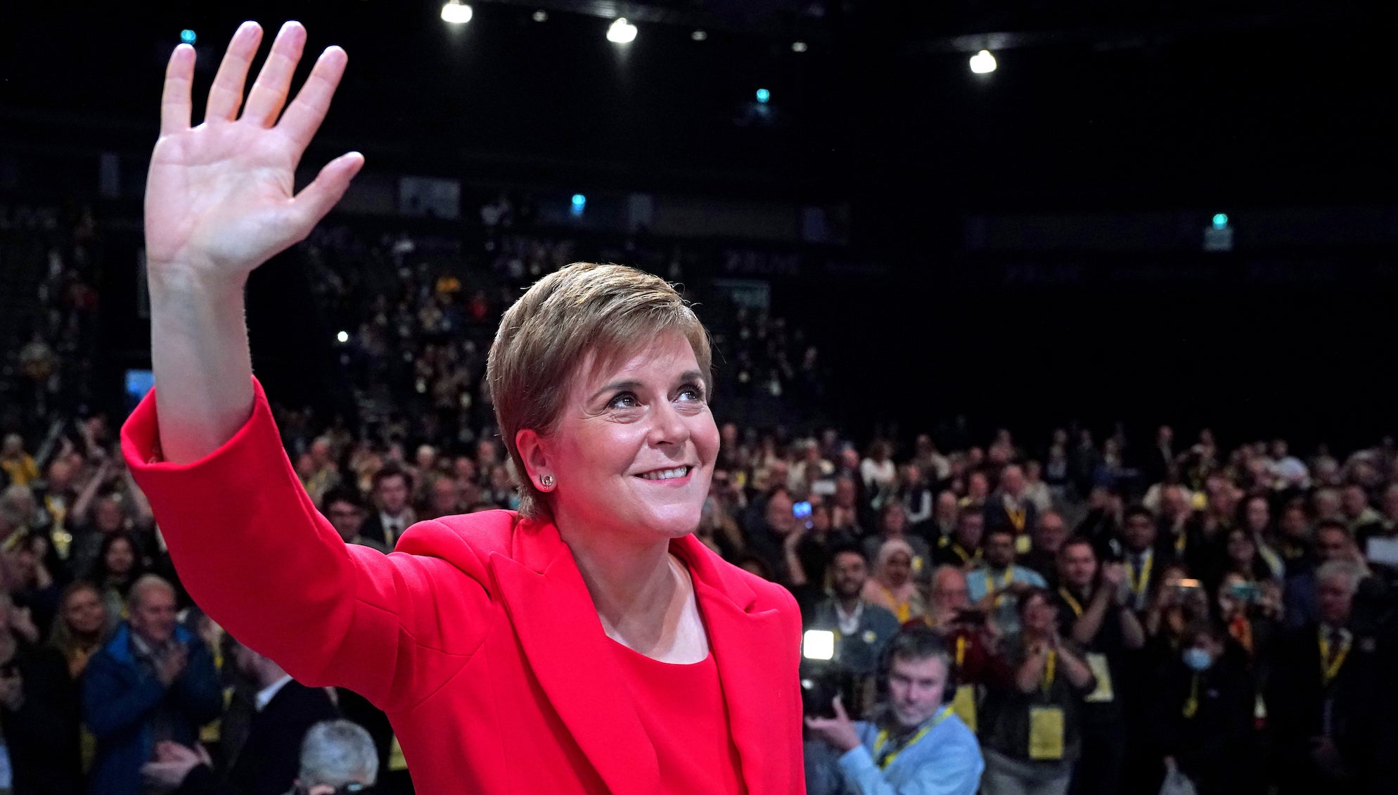 La primera ministra escocesa, Nicola Sturgeon, en la conferència anual de l'Scottish National Party (SNP), el 10 d'octubre del 2022 / Andrew Milligan/PA Wire/dpa (Europa Press)