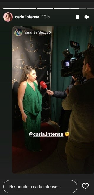Carla Vigo, entrevistada en la presentació del seu curtmetratge - Instagram