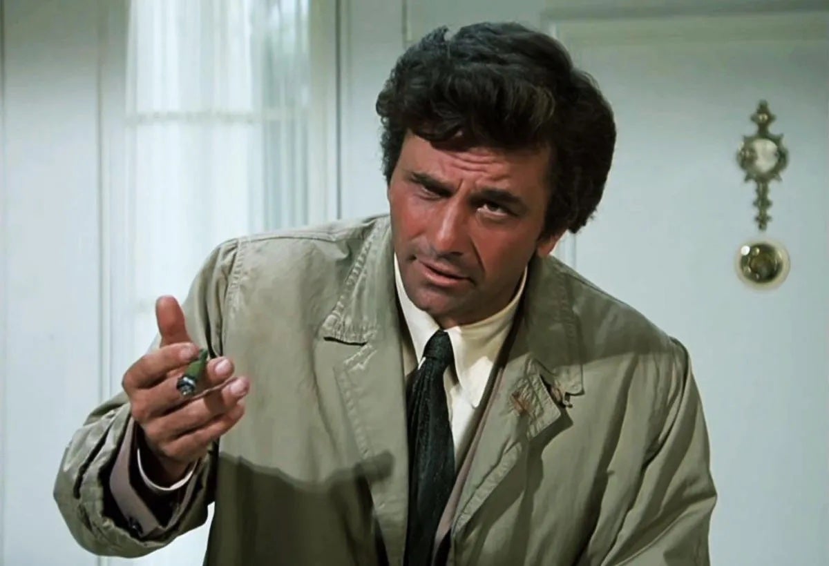 Peter Falk, com el gran Columbo