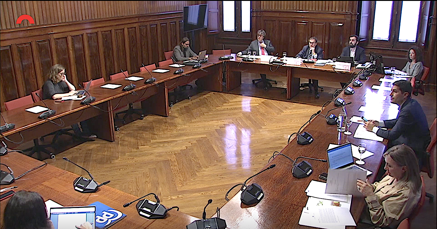 La Comissió de l'Estatut dels Diputats, reunida per parlar del cas Dalmases / Canal Parlament